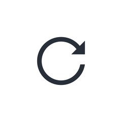 Update. Button. Vector icon on a white background.