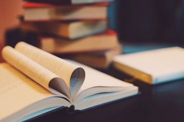 books  on table