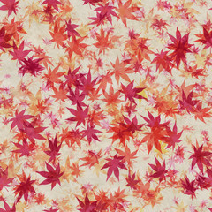 Fototapeta premium Autumn leaves seamless background