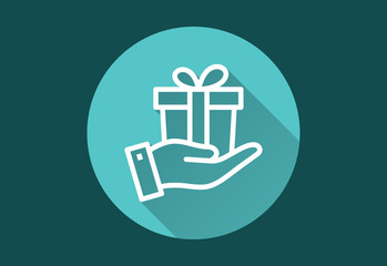 Gift box - vector icon for graphic and web design.