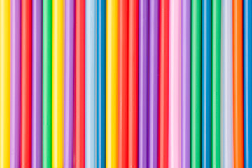 Colorful of straw plastic drinking background for party, summer cocktails.