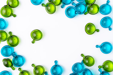 Hair vitamin serum capsule for nourishment isolated on white background.