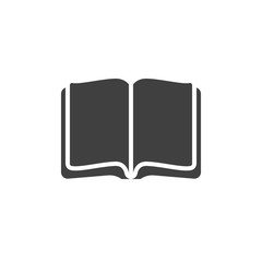 Open book vector icon. filled flat sign for mobile concept and web design. Book with blank pages glyph icon. Symbol, logo illustration. Vector graphics