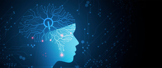 Conceptual technology illustration of artificial intelligence