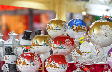 Christmas decorations at the streets of Prague