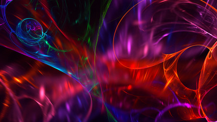 3D rendering multicolored abstract fractal
