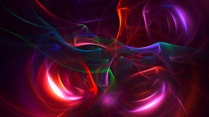 3D rendering multicolored abstract fractal