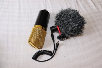 Condenser Microphones that are used for audio and song recording. Voice over and noise cancellation...