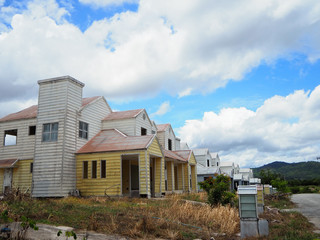 Fototapeta na wymiar Abandoned house on the hill.