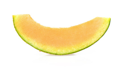 Yellow sweet melon isolated on white background