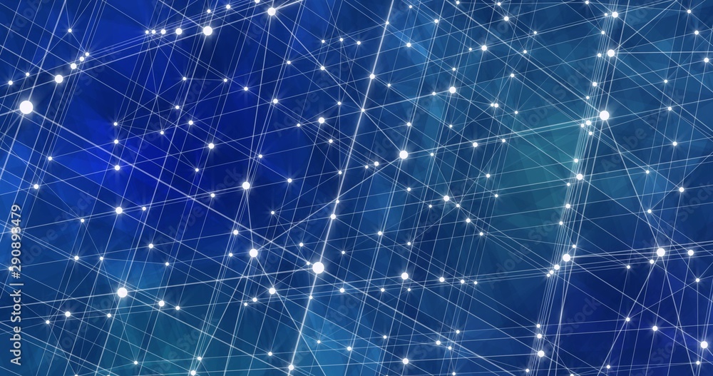 Aufkleber background abstract dynamic plexus futuristic technology. 3d render