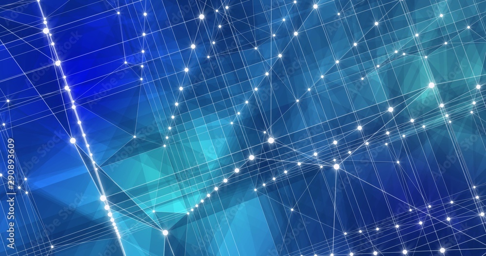 Aufkleber background abstract dynamic plexus futuristic technology. 3d render