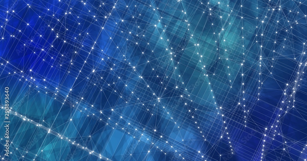 Aufkleber background abstract dynamic plexus futuristic technology. 3d render
