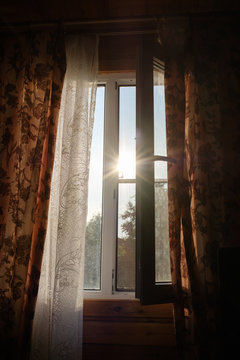 open window on a hot sunny day.