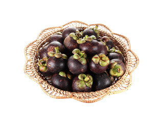 mangosteen isolated photography on a white background