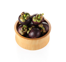 mangosteen isolated photography on a white background