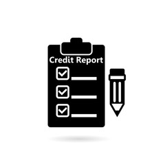 Credit report icon. Simple element illustration on white background
