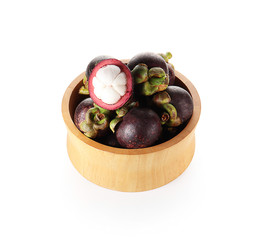 mangosteen isolated photography on a white background