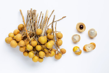 Longan isolated on white background.