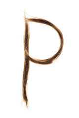 Letters made from woman hair