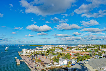 Fototapeta na wymiar Downtown Key West's rooftop view