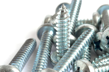 Screws on white
