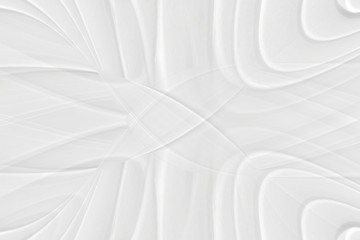 White background 3 d with elements of waves in a fantastic abstract design, the texture of the lines in a modern style for wallpaper. Light gray template for wedding ceremony or business presentation.