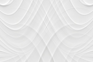 Fototapeta premium White background 3 d with elements of waves in a fantastic abstract design, the texture of the lines in a modern style for wallpaper. Light gray template for wedding ceremony or business presentation.