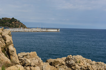 strand in blanes, spanien