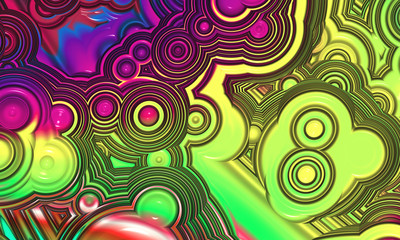 Beautiful abstract background for art projects, cards, business, posters. 3D illustration, computer-generated fractal