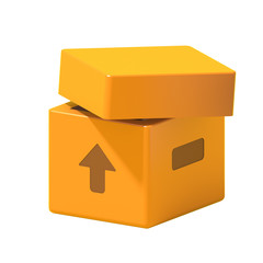 Loot Crate, Isolated Loot Box on white background. 3D Illustration 