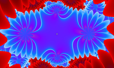 Beautiful abstract flower for art projects, cards, business, posters. 3D illustration, computer-generated fractal