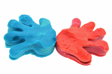 play dough isolated on white background