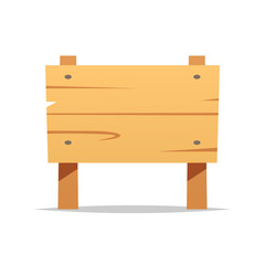 Wooden sign vector isolated illustration
