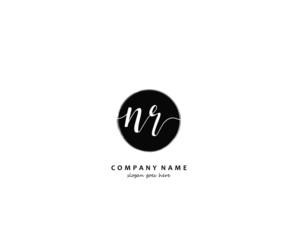 NR Initial letter logo template vector