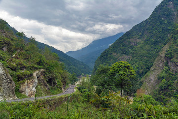 Cloudy weather at Lachen, Sikkim, India