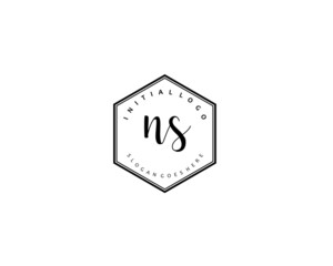 NS Initial letter logo template vector