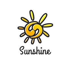 sun logo vector design template 