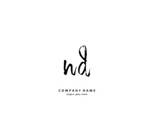 ND Initial letter logo template vector
