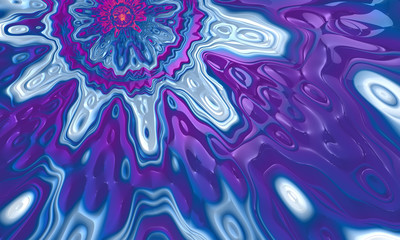Beautiful abstract flower for art projects, cards, business, posters. 3D illustration, computer-generated fractal