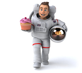 Fun astronaut - 3D Illustration