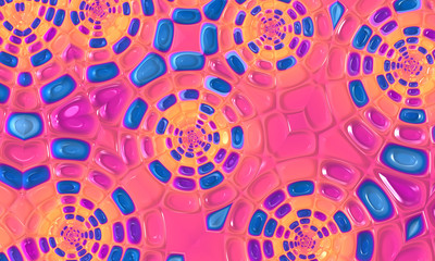 Abstract fractal pattern. Background for art projects, business, banner, template, card. 3D illustration