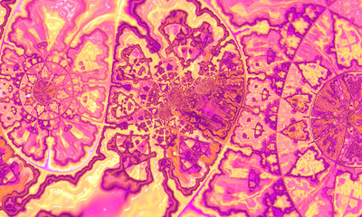 Beautiful abstract flower for art projects, cards, business, posters. 3D illustration, computer-generated fractal