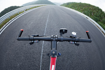 Fototapeta na wymiar Bike for riding on highway