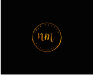 NM Initial letter logo template vector