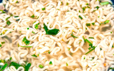 Fast food pasta with parsley