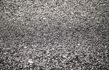 close up of new asphalt road texture 
