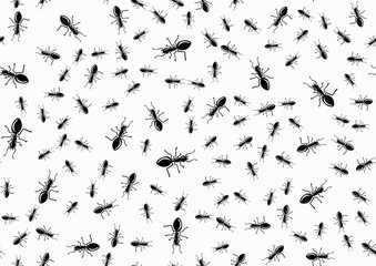 seamless pattern with ants