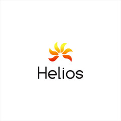 sun logo Helios means sun God in Greek myth 