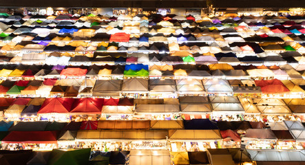 Train Night Market Ratchada, Bangkok, Thailand.